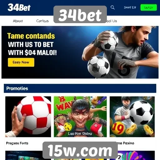 Promoções e bônus atraentes do site 34bet